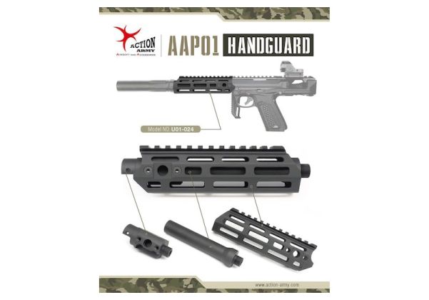 Action Army M-LOK SMG Handguard for AAP-01 Gas Blowback Airsoft Pistols