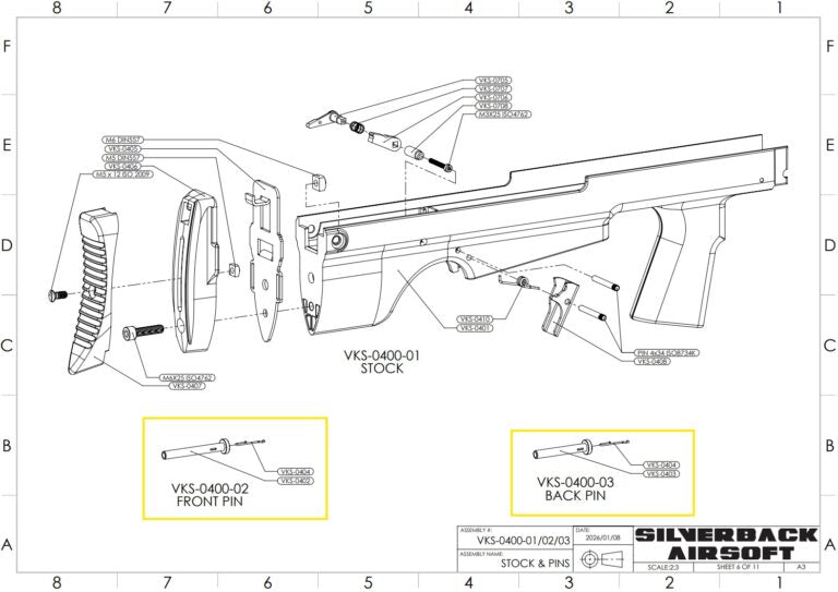 VKS replacement pins