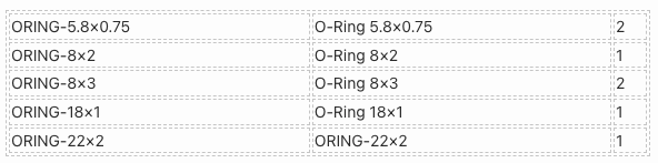 VKS oring kit