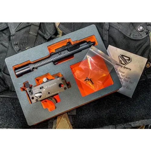 MWS Steel Bolt Carrier Set with Adjustable Trigger Box Set