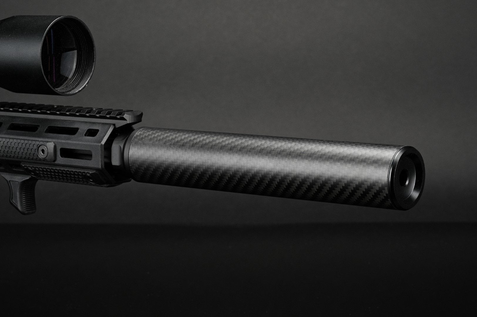Carbon Suppressor - Long- 14mm CCW